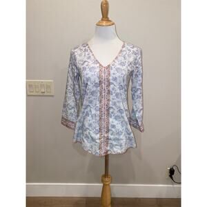 CARBON2COBALT  Botanic Tunic L/S Size XS